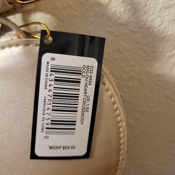 NWT Bebe Heart Purse in Gold - Picture 6 of 6